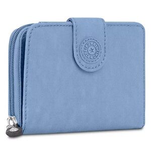 Kipling New Money Small Credit Card Wallet Blue lightweight water resistant